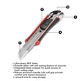 thumbnail image 2 of Swiss Tech 18mm Snap-Off Utility Knife, Aluminum, TPR Cushion Grip Handle, 2 of 6