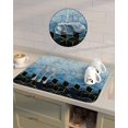 thumbnail image 2 of Marble Blue Dish Drying Mat for Kitchen Counter, Super Absorbent Quick Dry Coffee Bar Mat Pad Thin Diatomaceous Sink Mat Non Slip Dish Drainer Mat 23.5x15.5 Abstract Contemporary Geometric Black Gold, 2 of 6