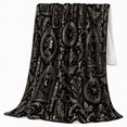 thumbnail image 2 of decorative motif Victorian ornate motif Moon Curiosity, Mystical Celestial Art Scene, Warm Flannel Blanket for Living Room and Bedroom, Celestial Art Lovers Housewarming Gift, Celestial Home Decor, 2 of 9