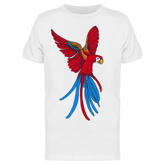 Macaw Parrot Graphic T-Shirt Men -Image by Shutterstock, Male Large