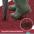 thumbnail image 2 of Dirt Trapper Door Mat 24" x 60", Non-Slip Washable Doormats Entrance Mat, Dirt Resistant and Absorbent Welcome Mat, Low Profile Floor Mats for Front Back Door and Entryway, Red, 2 of 17