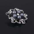thumbnail image 3 of Broche Salvador Flor Imitación Perla Plata Gris, 3 of 6