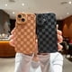 thumbnail image 3 of Yumupife Funda Compatible Con Iphone 16 Plus Lindo Diseño De Patrón De Cuadros Para Niñas Mujeres Silicona Suave Protectora A Prueba De Golpes Diseñado Para Iphone 16 Plus Funda-Marrón, 3 of 5