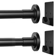 thumbnail image 1 of Corklatta Tringle de Rideau de Douche Noire Mate, Diamètre de 1 Pouce, Tringles à Ressort Réglables en Acier Inoxydable 32 à 80 Pouces", avec Supports, Antidérapante, Sans Perçage (1 Paquet), 1 of 5
