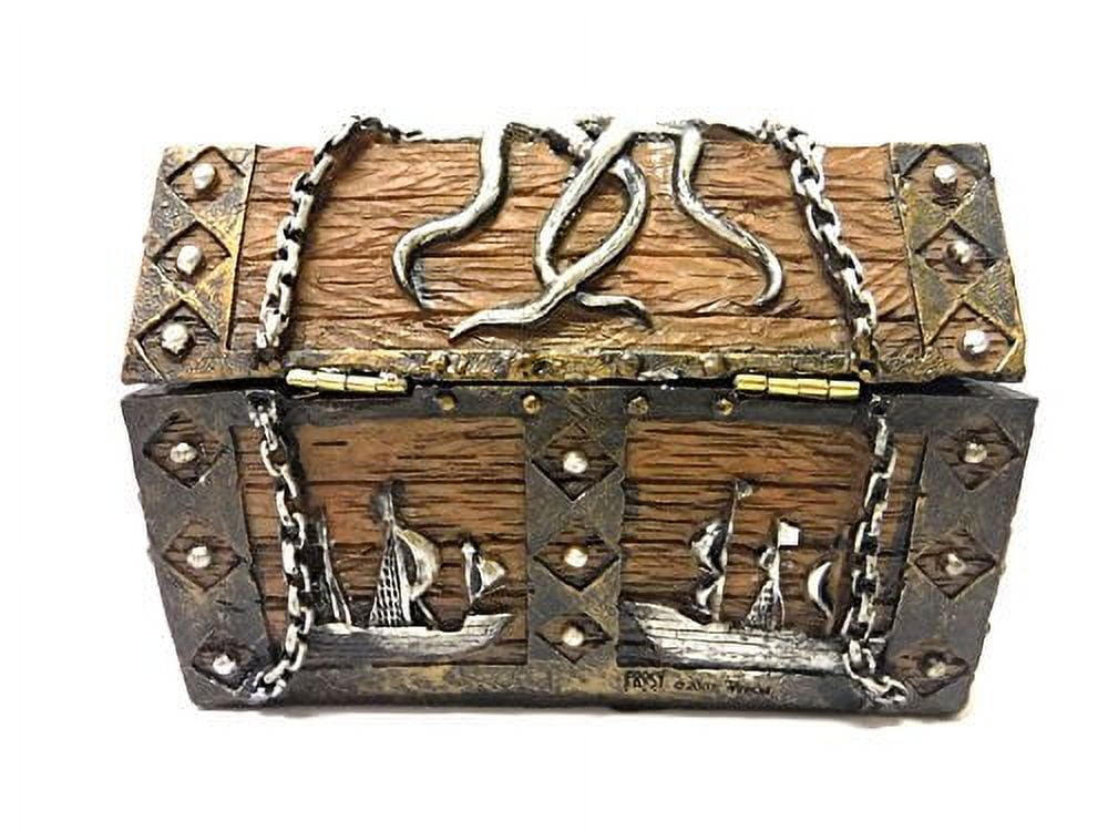 Pirate's Treasure Chest Small Jewelry Trinket Keepsake Box