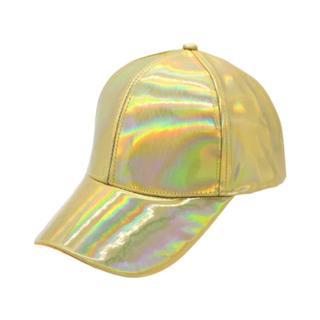 Fashion Metallic Leather Baseball Cap Hats For Hip-Hop Funky Dance Club Hat ,Premium Material