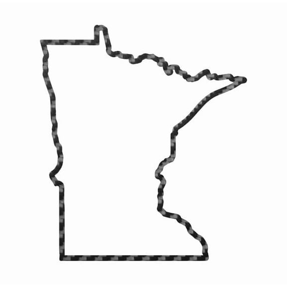 State Map Outline Minnesota Vinyl Decal Sticker UV & Waterproof Bumper Window Laptop Automotive Water Bottle Gift accessories – CARBON FIBER 4.5"