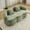 Green, variant on Modern Sofas Green Curved Loveseat Sofa with Round Armrest, Compression Couch with 2 Pillows, Cream Couch for Small Space, Living Room, Bedroom, No Assembly,Rustic Sofas
