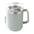 thumbnail image 4 of OEFNTAC Home and Kitchen 500ml Stainless Steel Covered Water Cup Coffee Cup Double Wall Insulated Leakproof Office Tea Mug Travel Flask BPA-Free 17oz, 4 of 6