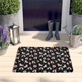 thumbnail image 2 of Black Cartoon Unicorn Dessert Rainbow Flannel Non Slip Door Rugs,Washable Door Mats Indoor,Decorative Door Mats,Dirt-Resistant and Absorbent Doormat for Entrance,Bedroom,Kitchen,Bathroom,31.5"x17", 2 of 4