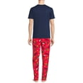 thumbnail image 4 of Buddy the Elf Men's Santa Print T-Shirt & Pants Polyester Pajama Set, (2-Pack), 4 of 6