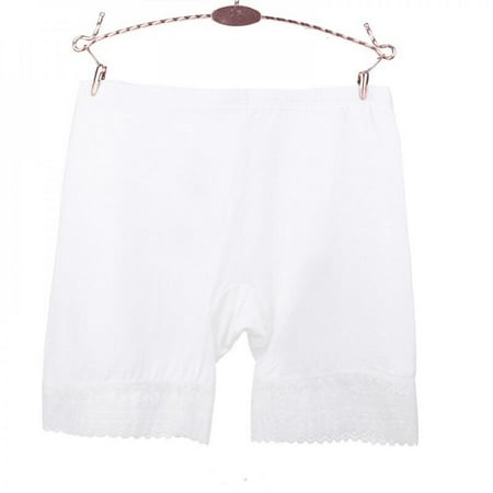 

Women Safety Pants Modal Seamless Lace Panties Summer Comfy Ultra-Thin Solid Boxer Femme Short