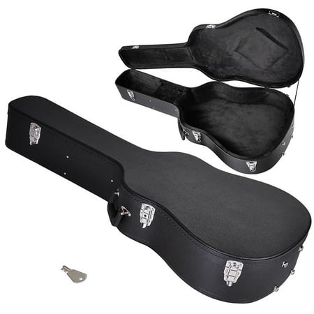 Yescom Acoustic Dreadnought Guitar Hard Case Wooden Hard Shell Carrying Case with Lock Latch