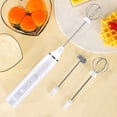 thumbnail image 3 of Homelife Electric Egg Beater Handheld Rechargeable Whisk Cream Whipper 3 Speed Adjustable Foam Maker Blender with 2 Stainless Whisks for Coffee Milk Cappuccino Hot Chocolate, 3 of 13