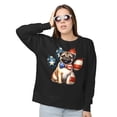 thumbnail image 2 of Patriotic Pug 4th of July Independence Paws Sweatshirt Unisex Merch Dog Lover Gifts - 02010, 2 of 6