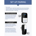 thumbnail image 2 of TOPRenddon Wireless Doorbell with 2 Buttons, Mini Waterproof Door Bell Chime Operating at 500 Feet, Doorbell with 36 Melodies, 4 Volume Levels & LED Flash, 1 Receiver + 2 Button, Black, 2 of 9