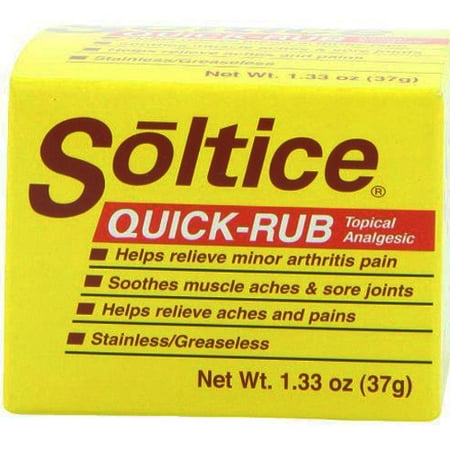 Soltice Quick-Rub Stainless And Greaseless Topical Analgesic - 1.33