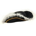 thumbnail image 2 of Deluxe Colonial Officer Black Tricorn Hat Feather Gold Trim Halloween Costume Accessory, 2 of 5