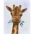 thumbnail image 3 of Fab Funky 12x14 Black Modern Framed Museum Art Print Titled - Chewing Giraffe 2, 3 of 5