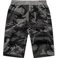 thumbnail image 6 of Tyhengta Mens Shorts Casual Drawstring Zipper Pockets Elastic Waist Camo Darkgray 42, 6 of 7