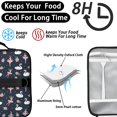 thumbnail image 4 of Princess and Swan Blue Pattern Insulated Lunch Bag with Shoulder Strap and Bottle Holder,Bento School Lunch Bag Box,11x9.5x3.5 Inches, 4 of 4