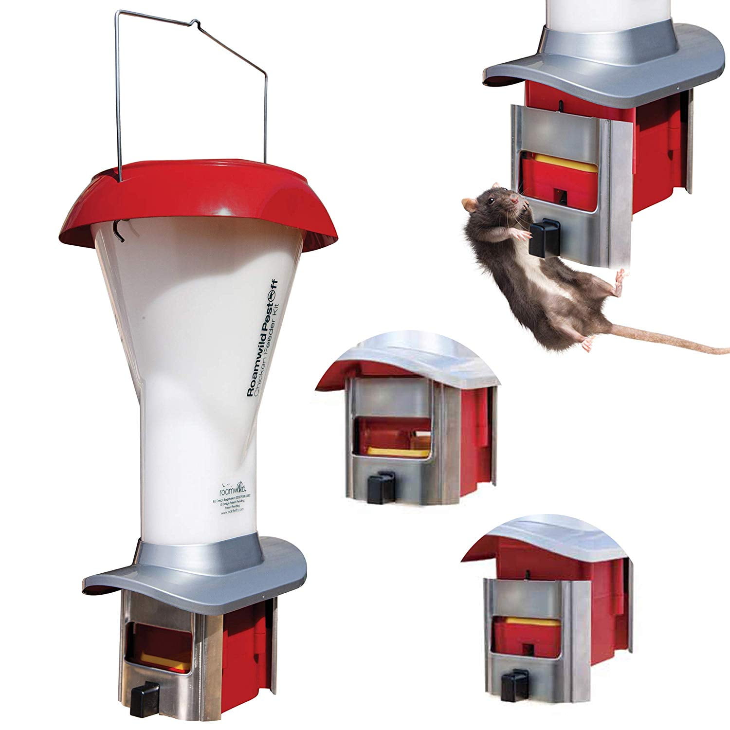 PestOff Rat Proof Chicken Feeder Kit 8lbs Capacity