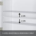thumbnail image 6 of Over The Toilet Storage Organizer and Small Freestanding Cabinet W/Adjustable Shelf & Storage Rack, Bathroom Space Saver, White, 6 of 10