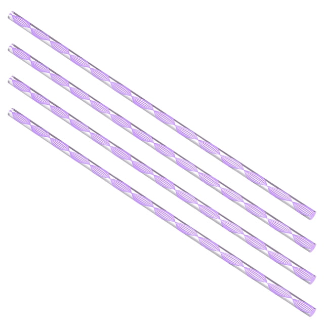 Unique Bargains 6mmx247mm Spiral Light Purple Line Solid Acrylic Round Rod Bar 4pcs