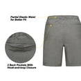 thumbnail image 6 of Little Donkey Andy 8 Inch Inseam Golf Shorts for Women Bermuda Quick Dry Elastic Waist Shorts for Hiking Travel Casual Gray M, 6 of 6