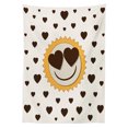 thumbnail image 3 of Ambesonne Emoji Tablecloth Rectangular Table Cover, Delicate Heart Smiling Face, 52"x70", Off White Mustard Coconut, 3 of 4