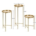 thumbnail image 2 of Kate and Laurel Ulani Modern Nesting Table, Set of 3, Gold, Sophisticated End Tables for Display and Storage, 2 of 10