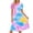 Pink, variant on Lopecy-Sta Womens Dresses Short Sleeve Round Neck Leopard Print A Line Midi Dress Casual Summer Beach Vacation Party Dress