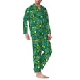 thumbnail image 2 of Cauagu Tennis Rackets and Balls Print Men's Long-Sleeve Pajama Set,Soft Button-Front 2Pjs for Men Long Sleeve Men’s Sleepwear-X-Large, 2 of 7