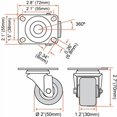 thumbnail image 2 of Ruedas Caster Duty de poliuretano FactorDuty de 2 pulgadas con capacidad para 500 kg, 2 of 5