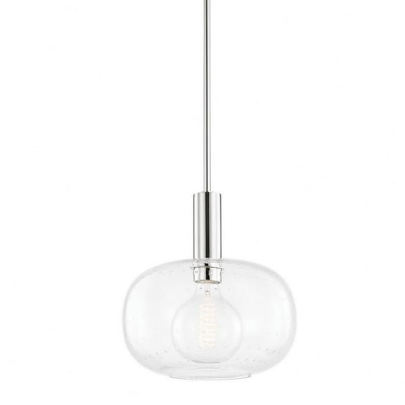 -1 Light Pendant in Modern Style-12 inches Wide By 12.38 inches High-Polished Nickel Finish Bailey Street Home 735-Bel-4243519