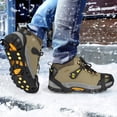 thumbnail image 4 of Ice Cleats Snow Traction for Shoes and Boots Ice Snow Crampons Ice Gripper for Walking on Snow and Ice 10-Studs Non Slip Ice Cleats Rubber Overshoe Slip-on Stretch Footwear Winter Hiking Climbing, 4 of 6