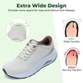 thumbnail image 4 of AOV Wide Toe Box Shoes Women Arch Support Walking Shoes for Plantar Fasciitis Orthotic Air Tennis Sneakers Beige Size 8.5, 4 of 8