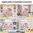 thumbnail image 6 of Pink Mushroom Kitchen Curtains 96 Inch Length, Butterfly Flower Moon Country Botanical Grommet Top Bedroom Living Room Curtains, Light Filtering Cafe Curtain Drapes 2 Panels Set 104''x96'', 6 of 9