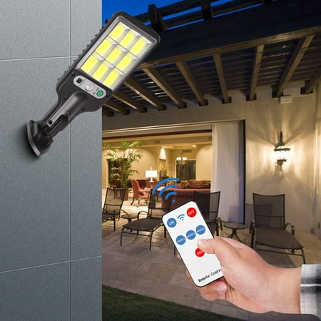 

Ovzne Solar Street Light Ip65 Waterproof Dusk To Da-Wn with Motion Sensor LED Security Flo-Od Light for Parking Lot Remote Control with 108 Cob Lamp Beads