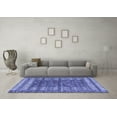 thumbnail image 3 of Ahgly Company Indoor Round Abstract Blue Modern Area Rugs, 6' Round, 3 of 4