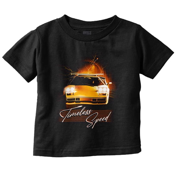 Timeless Speed Muscle Car Headlights Youth T Shirt Tee Boys Infant Toddler Brisco Brands 6M