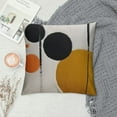 thumbnail image 2 of COMIO  Retro Boho Textured Accent Mid Century Throw Pillow Covers Modern Vintage Minimalist Geometric Decorative Abstract Pillowcase for Sofa,Brown Black and Gray, 2 of 5