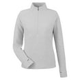 thumbnail image 4 of North End NE725W Women's Spirit Textured Quarter-Zip Pullover-PLATINUM HEATHER-XL, 4 of 6