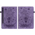 thumbnail image 2 of Dteck Folio Case for Samsung Galaxy Tab A9 2023,Multi-Angle Viewing Stand PU Leather Embossed Butterfly Design Shockproof Cover with Card Holder for Galaxy Tab A9 8.7 Inch SM-X110/X115/X117,Purple, 2 of 7