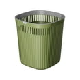 thumbnail image 2 of Basurero de plástico de gran capacidad | Contenedor de basura grueso con tapa abierta para cocina, baño y dormitorio | 27,6 x 23,5 x 23,5 cm | Opciones en blanco, marrón y verde, 2 of 6