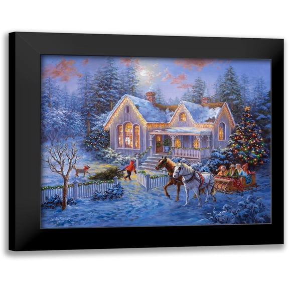 Welcome Home 14x12 Black Modern Framed Museum Art Print Titled - Boehme, Nicky