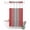 Red and Gray, variant on No Hook Shower Curtain, Teal Grey Ombre Shower Curtains for Bathroom with See Through Top Window, Gradient Contemporary Abstract Art Waterproof & Washable Bath Curtain Small Stall 36"x78"