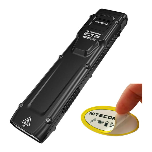 Nitecore EDC27 UHi 3100 Lumen Ultra Slim Flat EDC Flashlight   Nitecore Sticker
