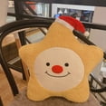 thumbnail image 4 of Nkmbld Christmas Decorations Throw Pillow Covers Christmas Red Nose Elfins Star Pillow Doll Chair Cushion for Sofa, Couch, Bed and Car, Yellow, 4 of 7