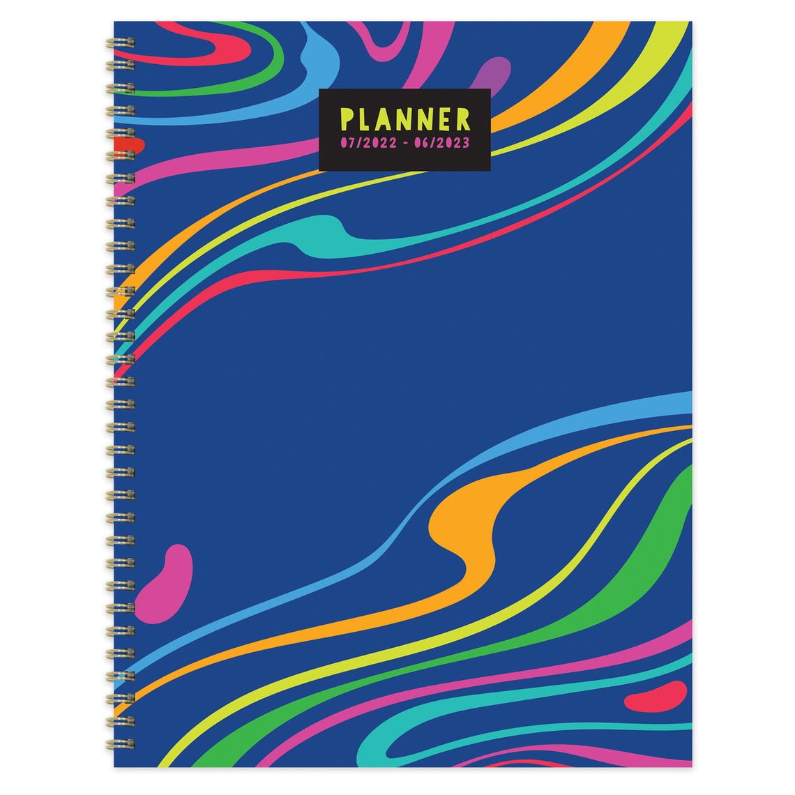 TF Publishing July 2022 - June 2023 Swirls of the Rainbow Large Daily/Weekly/Monthly Planner